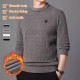 Herren-Oberteil mit Rundhalsausschnitt, warm, gemütlich, gefüttert – ideales Geschenk
