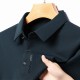 Einfarbiges Langarm-Revers-T-Shirt für Herren Kaufen Sie 2 Stück versandkostenfrei