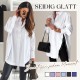 Frühling Vorverkauf 50% RabattWeies Hemd mit Revers und Schlitz