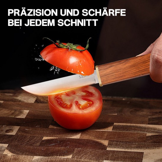 2-in-1-Doppelmesserset mit Holzgriff