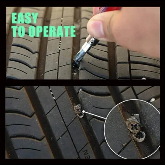  Vakuum Reifen Reparatur-Nagel  – Schnelle Hilfe bei Platten! Kein Demontieren, kein Luftverlust, für Auto/Motorrad/LKW