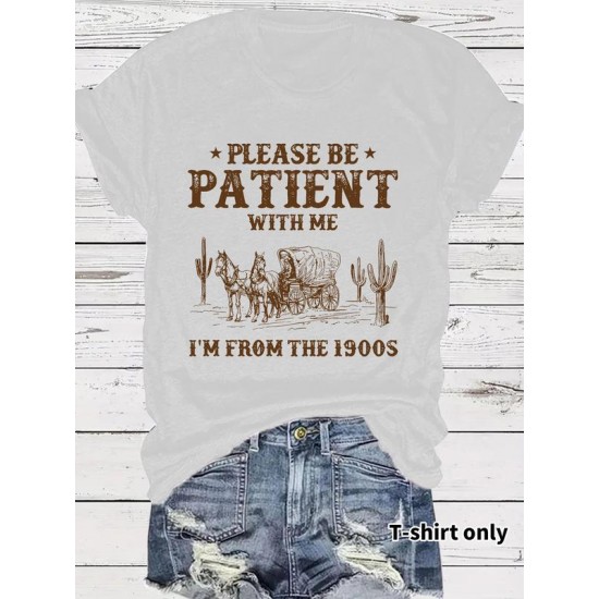 I'M From 1900S Vintage monogrammiert Rundhalsausschnitt Damen-T-Shirt