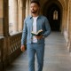 Herren 2-teiliges Freizeit-Set in Unifarben für Herbst und Winter (Jacke + Hose)
