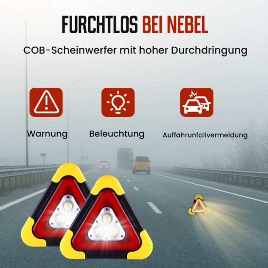 50% Rabatt2-in-1 Solar-Warndreieck-Leuchten für den Notfall