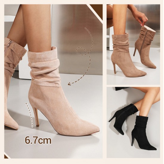 Spitze Stiefeletten mit Absatz