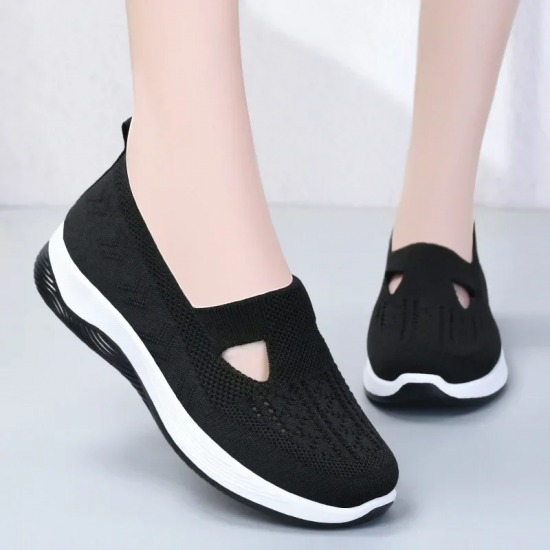 Frauen gewebt orthopdische atmungsaktive weiche Sohle Schuhe