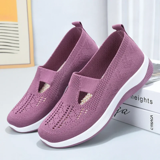Frauen gewebt orthopdische atmungsaktive weiche Sohle Schuhe