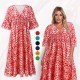 HEIER VERKAUF 49% RABATTBlumenkleid mit V-Ausschnitt