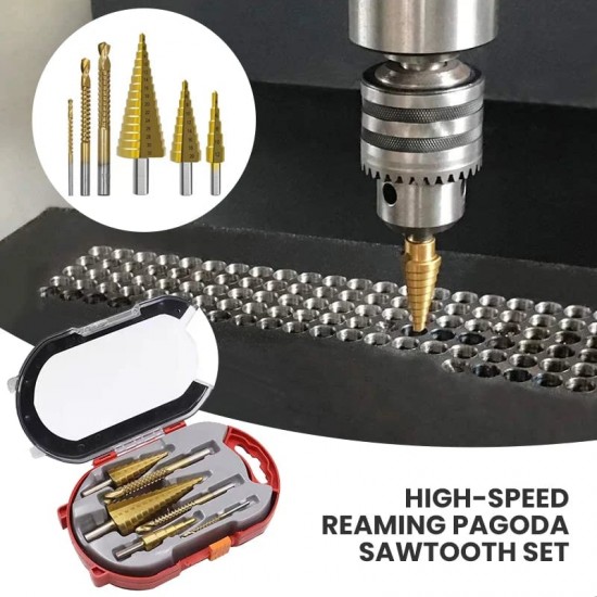 6 PCS HSS Titan beschichtetes Bohrer-Set mit Titan-Beschichtung