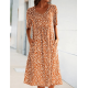 2024 Neujahrs-Hot Sale Lssiges Damen Blumenkleid mit Rundhalsausschnitt (8 Farben mit Taschen)