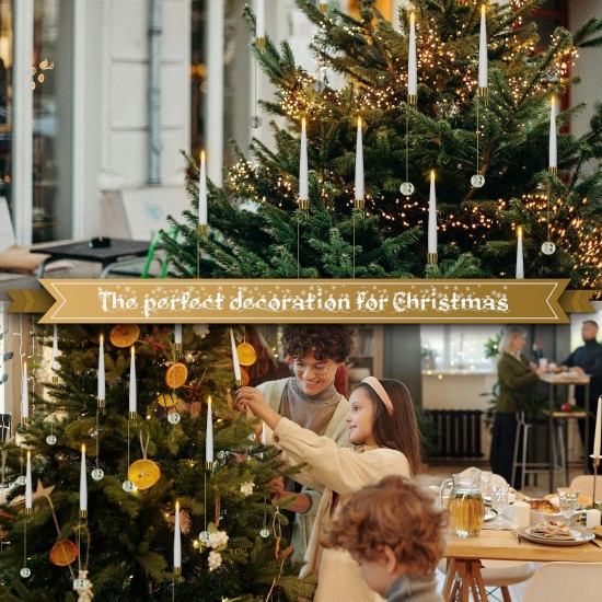 Frühweihnachtliche Aktion – 50 % RabattWeihnachtsbaum-LED-Kerzen mit klarem Kristallkugelhaken
