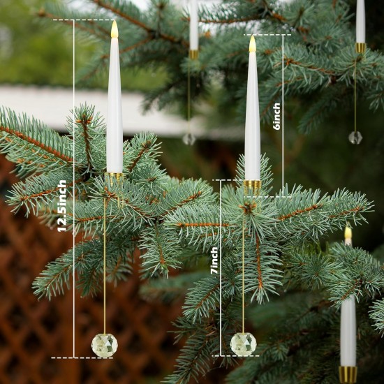 Frühweihnachtliche Aktion – 50 % RabattWeihnachtsbaum-LED-Kerzen mit klarem Kristallkugelhaken