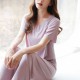 Weiches und bequemes Ice Silk T-Shirt mit kurzen rmeln Zweiteiliges Set Lose Hose mit weitem Bein