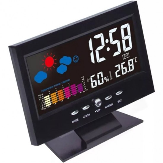 LETZTER TAG VERKAUF 50% RABATTDigitaler LED-Temperatur- und Luftfeuchtigkeitsmonitor, Wettervorhersage, LED-Tischwecker