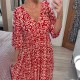 HEIER VERKAUF 49% RABATTBlumenkleid mit V-Ausschnitt