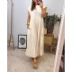 HOT SALEDamen plissiertes einfaches einfarbiges Kleid