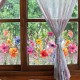 Neujahr Heier Verkauf 50% Rabatt Bunter Blumenstrau Fenster Sticker
