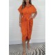 Hemdkleid mit Knpfen aus Satin für Damen