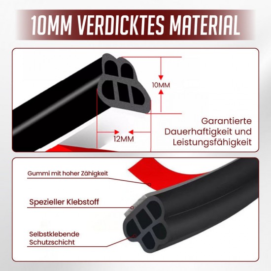 45% Rabatt Staubdichtes Gummidichtband zur Lrmminderung für Auto