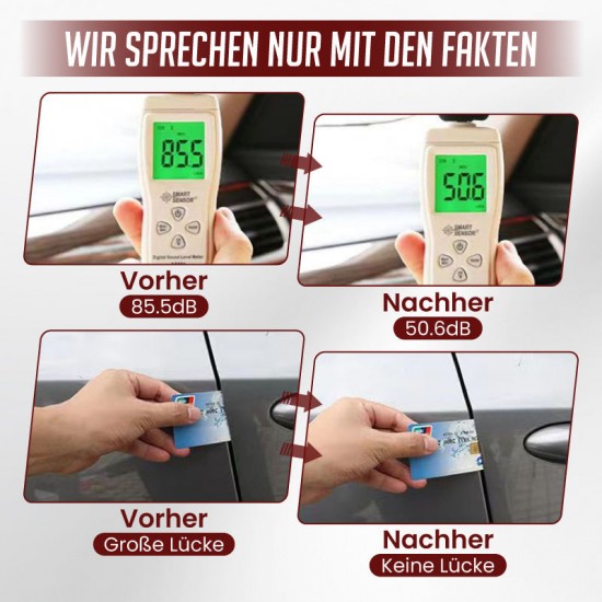 45% Rabatt Staubdichtes Gummidichtband zur Lrmminderung für Auto