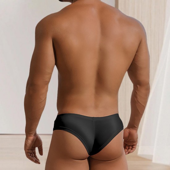 Kaufe 2, erhalte 1 gratis Einfarbige, atmungsaktive Herren-Slips mit niedriger Taille