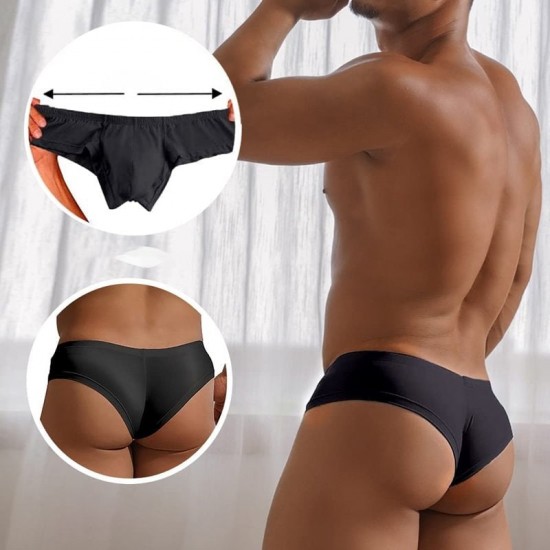 Kaufe 2, erhalte 1 gratis Einfarbige, atmungsaktive Herren-Slips mit niedriger Taille