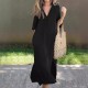 50% Rabatt auf den heien VerkaufElegantes Kleid mit V-Ausschnitt und Schlitz