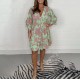 50% Rabatt im SonderangebotStilvolles, lssiges Kleid mit V-Ausschnitt und elastischem Bund für Damen