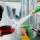Hochdruckreiniger-Düse mit Schlauch zur Autowsche
