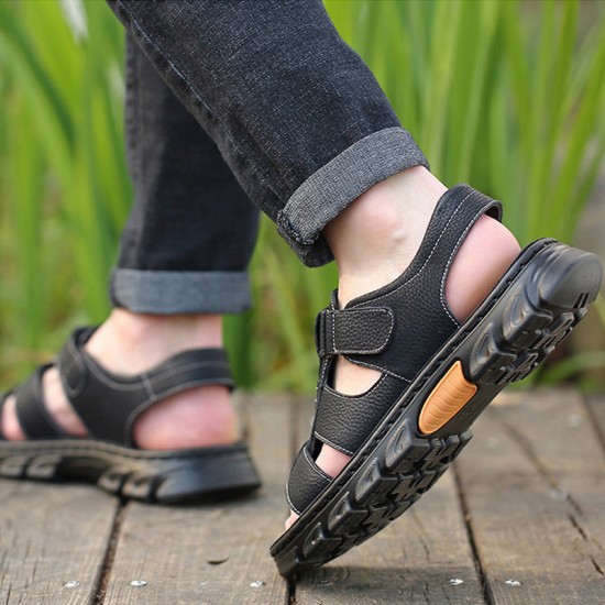 50% RABATTHochwertige Freizeitsandalen aus Leder für Herren 【Rutschfest, Fumassage】