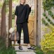 Set breiter Hosen mit 3/4 rmeln für Frauen
