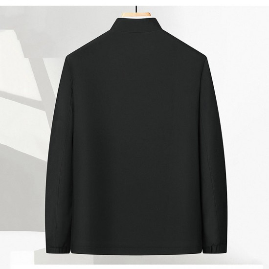 （50 % Rabatt auf den Spotpreis und kostenloser Versand） Herren-Freizeitjacke mit Stehkragen und Reiverschluss