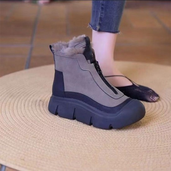 Herbst-Winter-SerieWasserdichte, warme Schneestiefel mit Reiverschluss für Damen