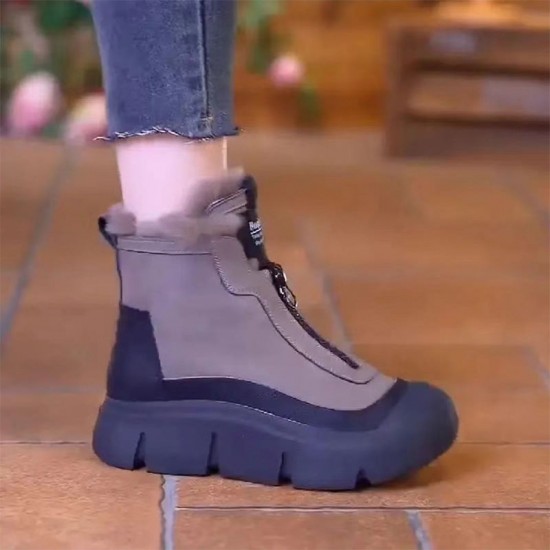 Herbst-Winter-SerieWasserdichte, warme Schneestiefel mit Reiverschluss für Damen
