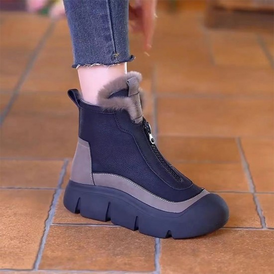 Herbst-Winter-SerieWasserdichte, warme Schneestiefel mit Reiverschluss für Damen