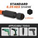 Pousbo Magnetic Cross Impact Screwdriver Bits Set