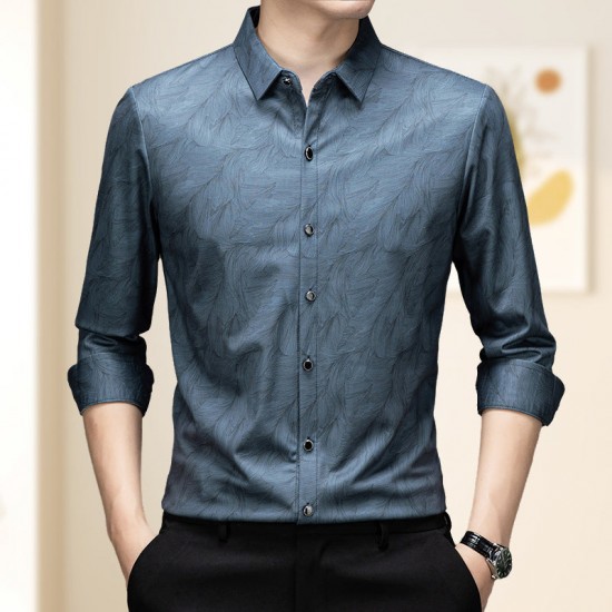 Herren Casual Business Hemd Knitterfrei