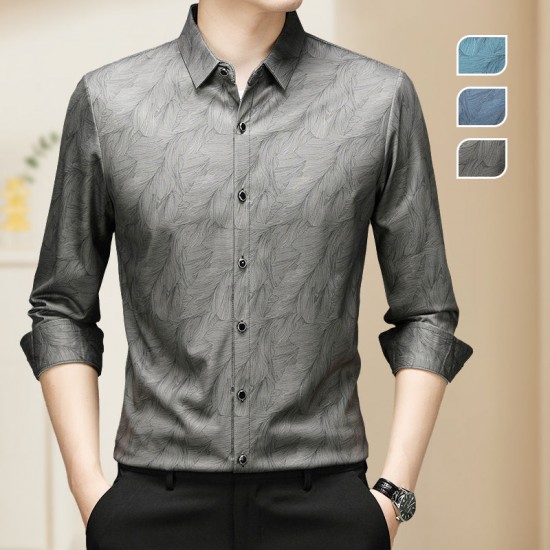 Herren Casual Business Hemd Knitterfrei
