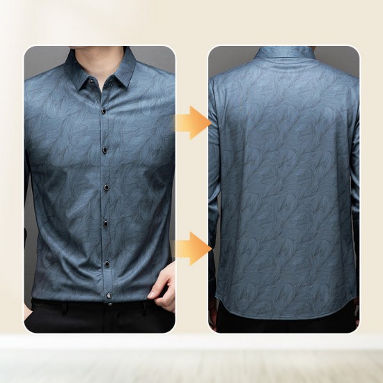 Herren Casual Business Hemd Knitterfrei