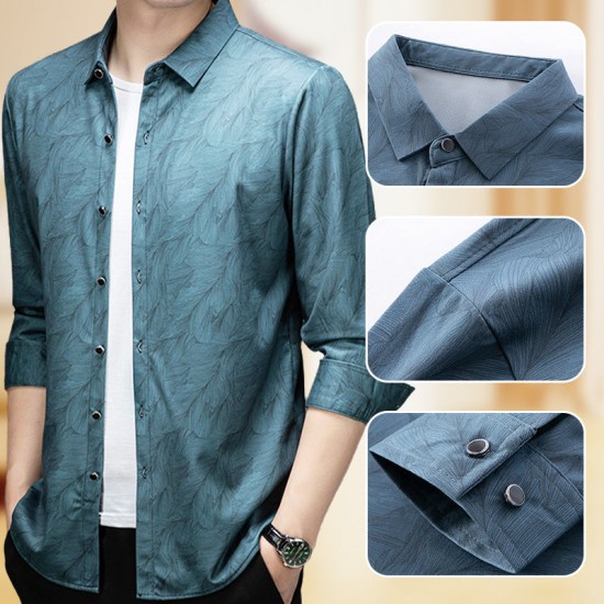 Herren Casual Business Hemd Knitterfrei