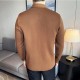 Lssiges einfarbiges Oberteil aus Kunstleder mit Layering-Optik für Herren