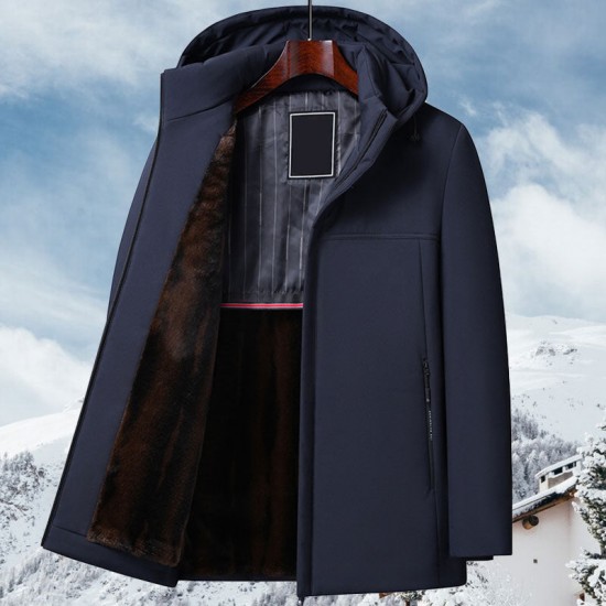 Warmes GeschenkDicker Thermo-Parka mit Kapuze für HerrenKostenloser Versand