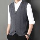 Herrenmode gestrickt Knopf Pullover Weste Business Match