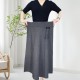 Elastischer dicker langer Rock mit hoher Taille für Damen