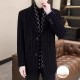 Kostenloser Versand Stilvolle Winterjacke aus Tweed mit Revers und weiem Entendaunenfutter für Herren