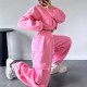 2-teiliges Set für Damen mit Rundhals-Sweatshirts & Jogginghose