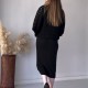 Herbst-NeuankünfteGestricktes durchbrochenes langrmeliges Top & rmelloses Kleid Set
