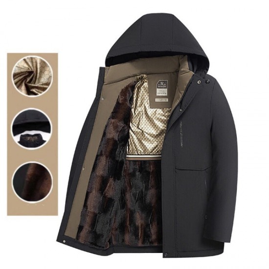 Winter heier Verkauf 49% RABATTHerren Winter Thermomantel mit dicker Kapuze Parka