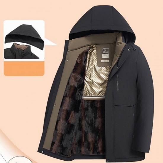Winter heier Verkauf 49% RABATTHerren Winter Thermomantel mit dicker Kapuze Parka