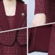 Damen Fake Zweiteiler mit Revers Anzug Kleid